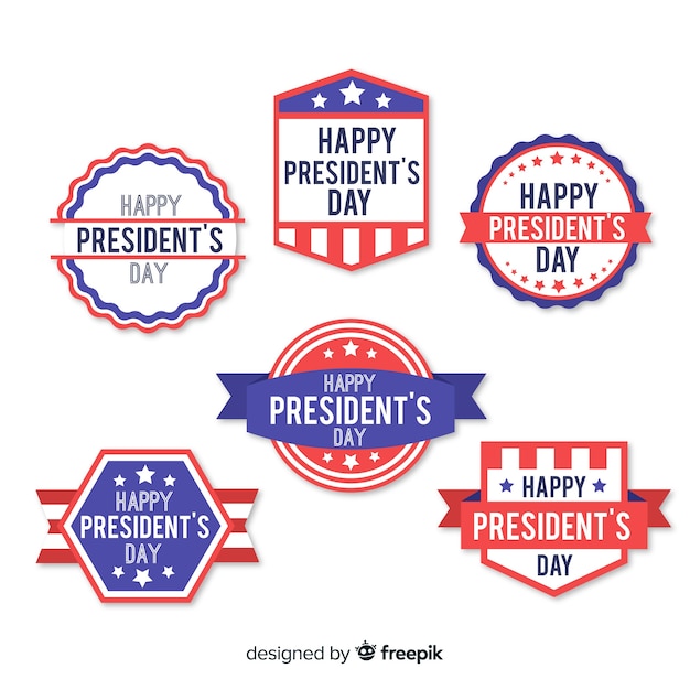 Free vector president day label set