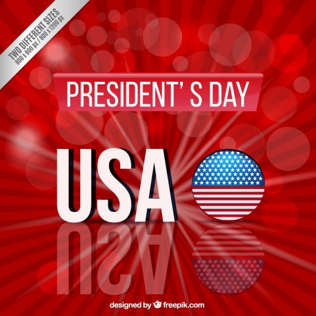 Free vector president day red background