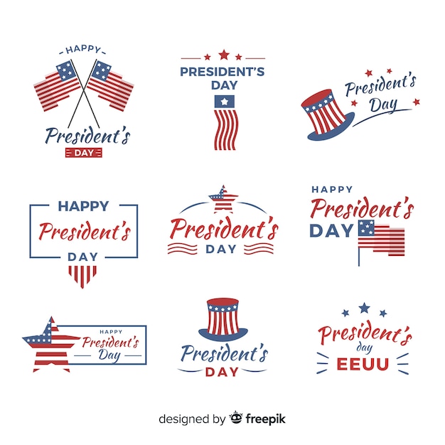 Бесплатное векторное изображение Президентский значок установлен