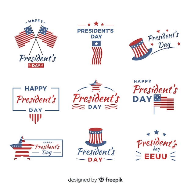 President's day badge set