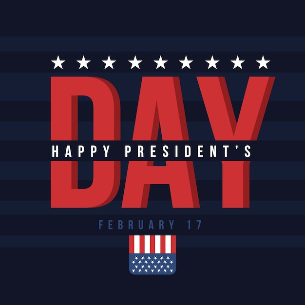 President's day colorful greeting