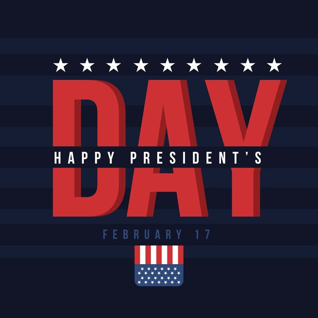 President's day colorful greeting