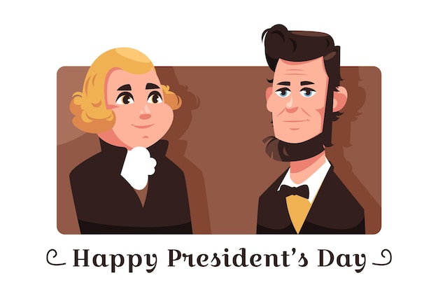 President's day concept in flat design