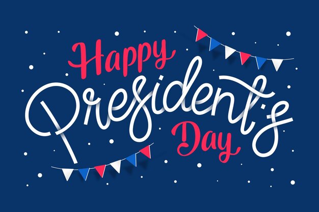 Free vector president's day event lettering