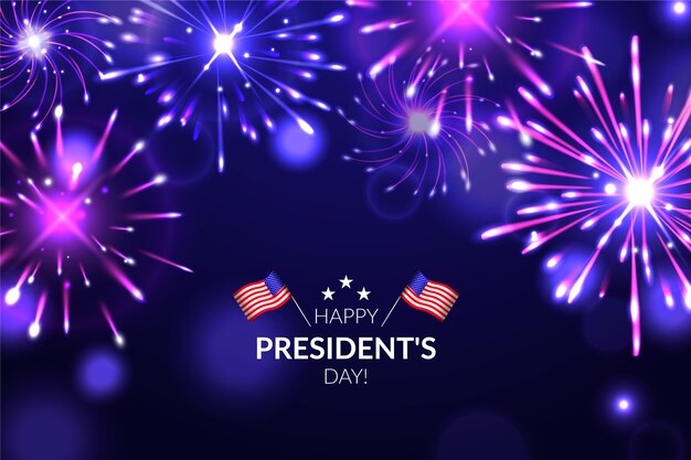 President's day fireworks background
