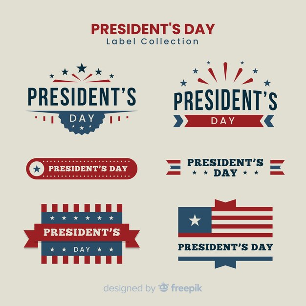 President's day label collection