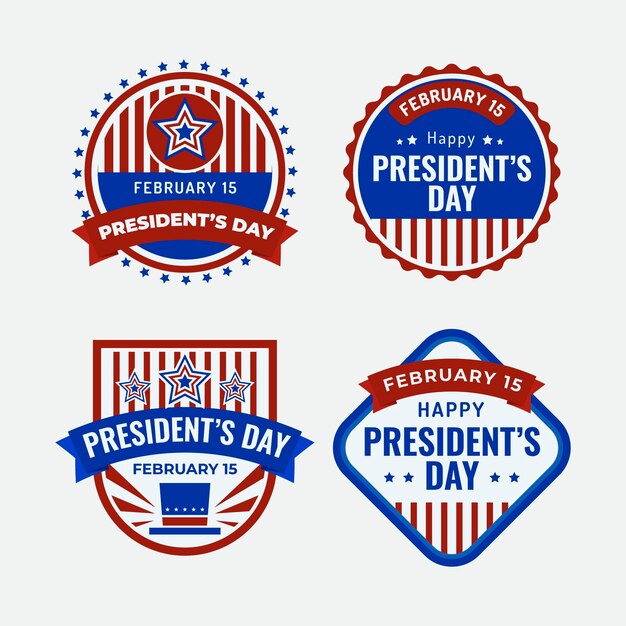 President's day label set
