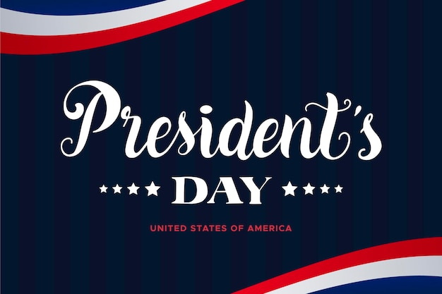 President's day lettering concept