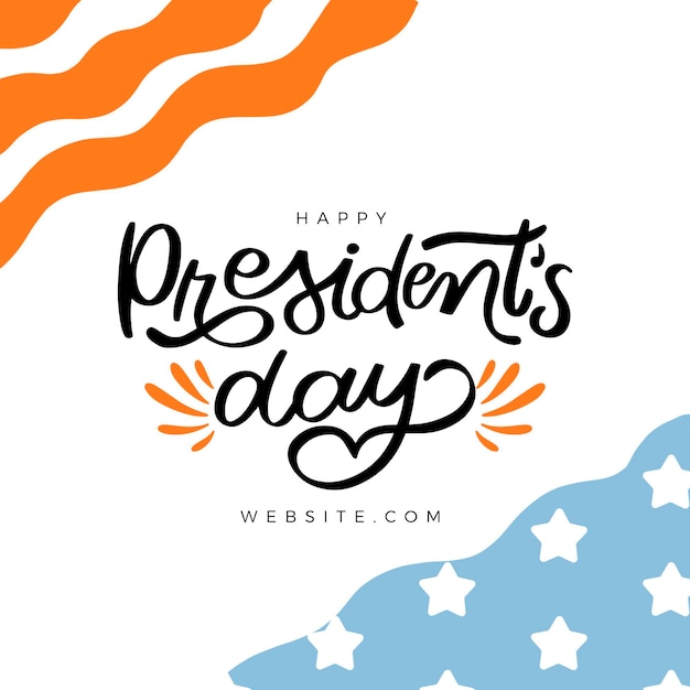 Free vector president's day lettering concept