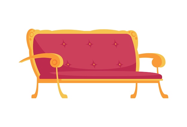 President workplace official residence composition with isolated image of presidential sofa vector illustration