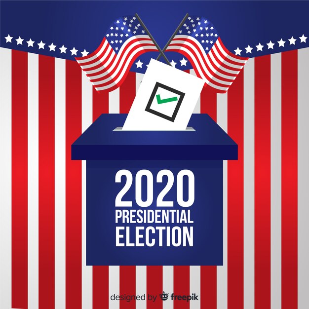 Presidential election composition with flat design