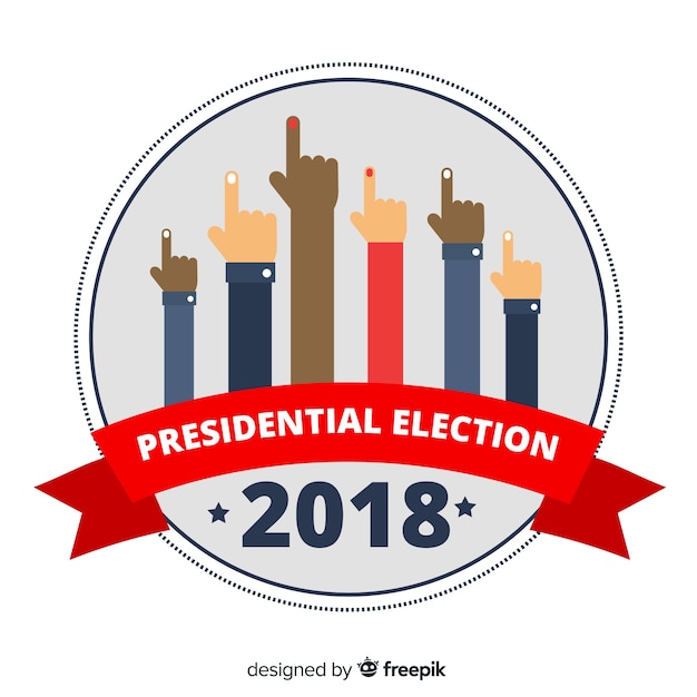 Free vector presidential election composition with flat design