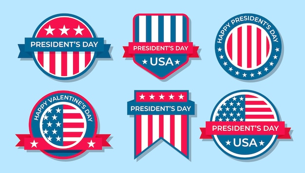 Presidents day badge collection