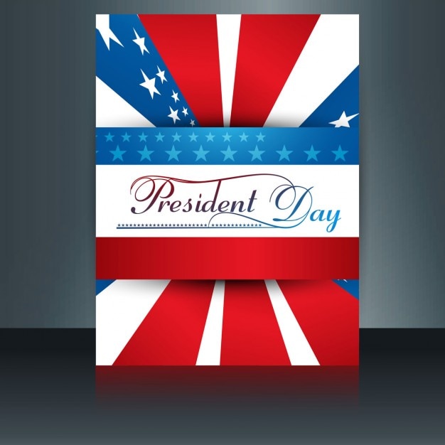 Free vector presidents day brochure