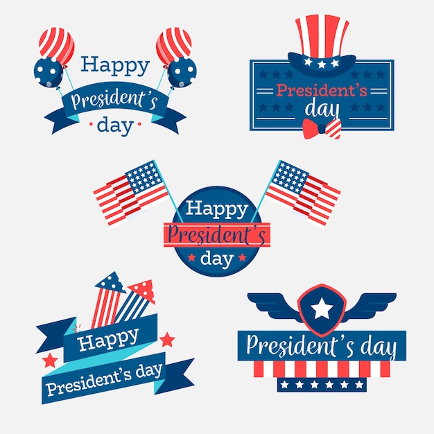 Presidents day label collection