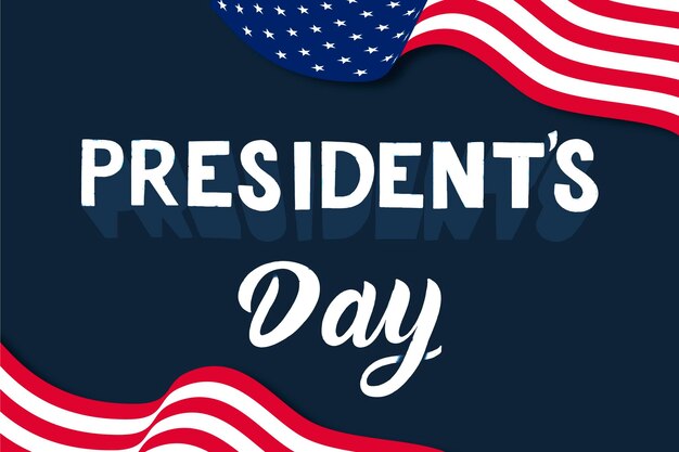 Presidents day lettering