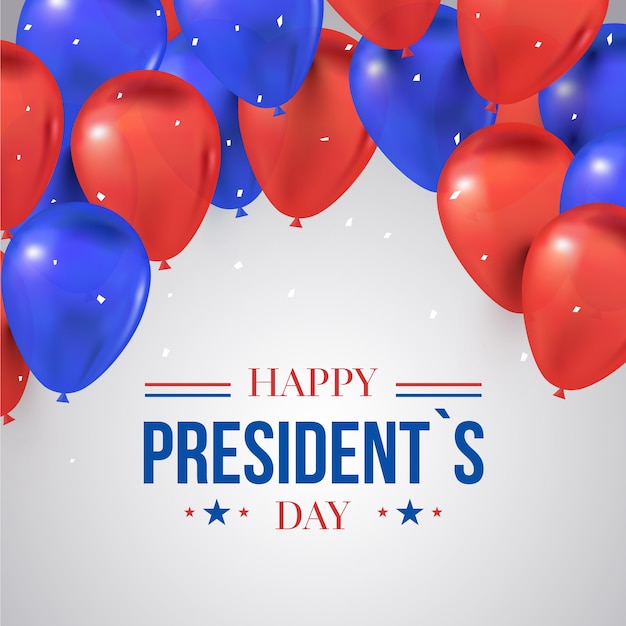 Presidents day with balloons