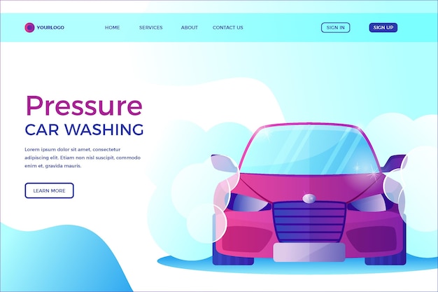 Pressure washing landing page