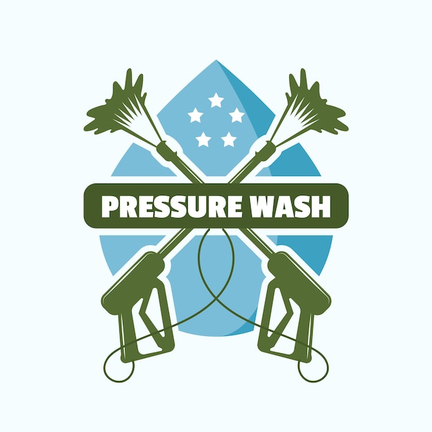 Free vector pressure washing logo template