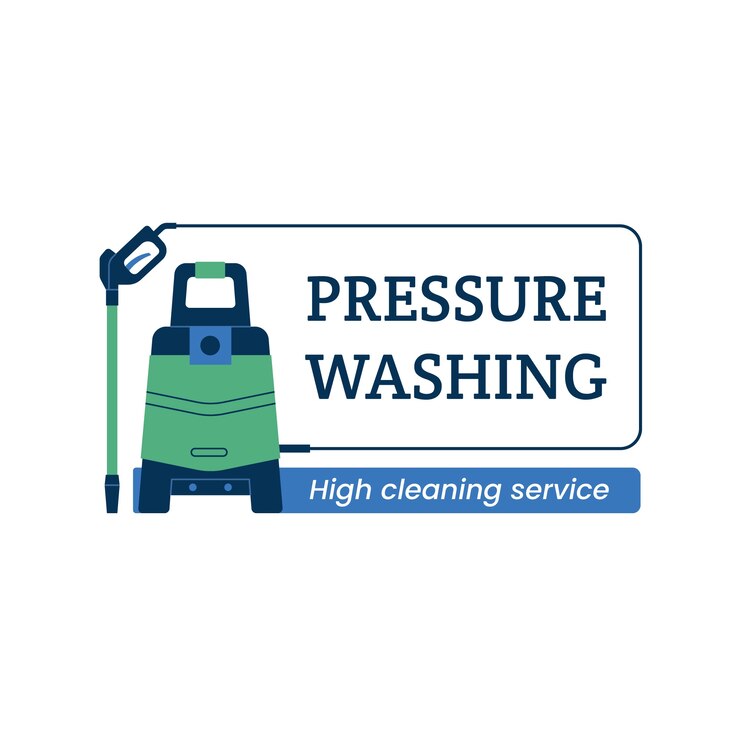 Free Vector pressure washing logo template