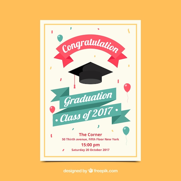 Free vector pretty 2017 college party flyer in retro design