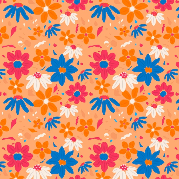 Free vector pretty abstract floral pattern