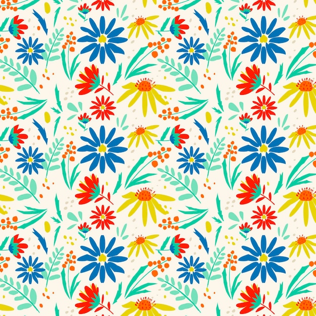 Free vector pretty abstract floral pattern