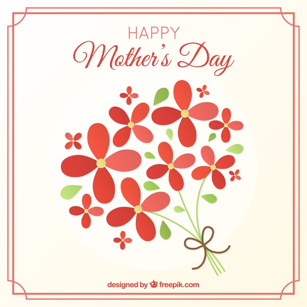 Pretty background of happy mother's day flowers