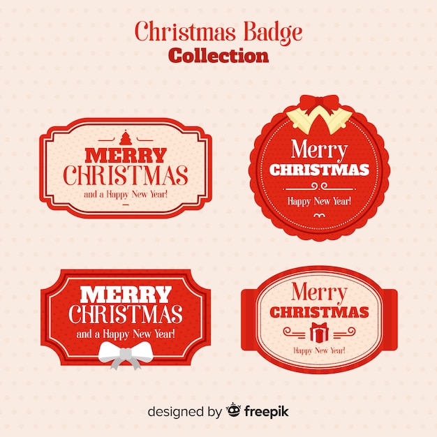 Pretty christmas badge collection