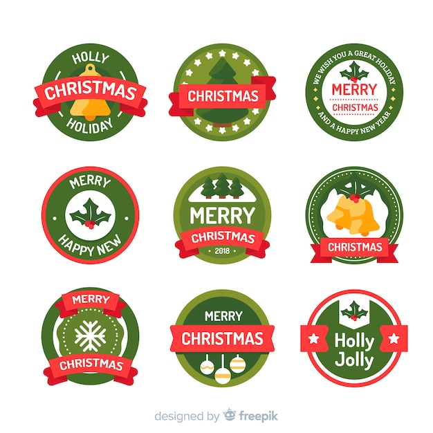 Pretty christmas badge collection