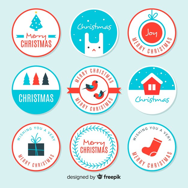 Pretty christmas badge collection