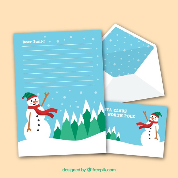 Pretty christmas card with envelope