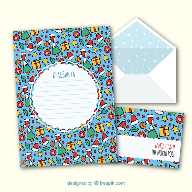 Pretty christmas card with envelope