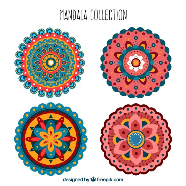 Pretty and decorative mandalas in flat design