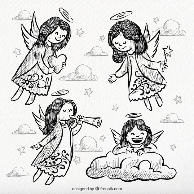 Angel Drawing Images - Free Download on Freepik