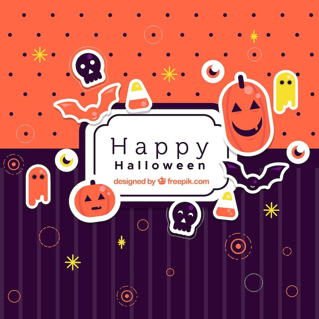 Free vector pretty happy halloween background