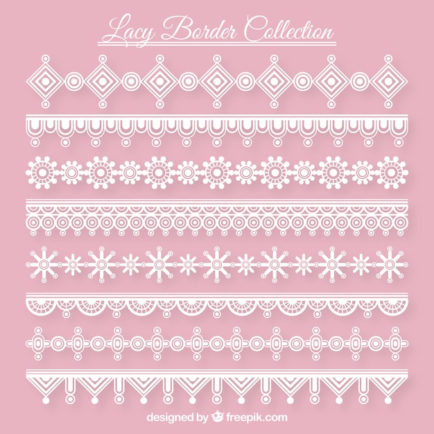 Free vector pretty lace borders