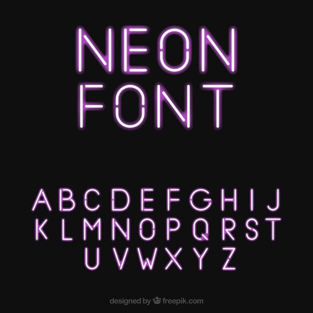 Pretty neon font