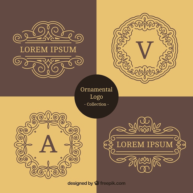 Pretty ornamental logo collection