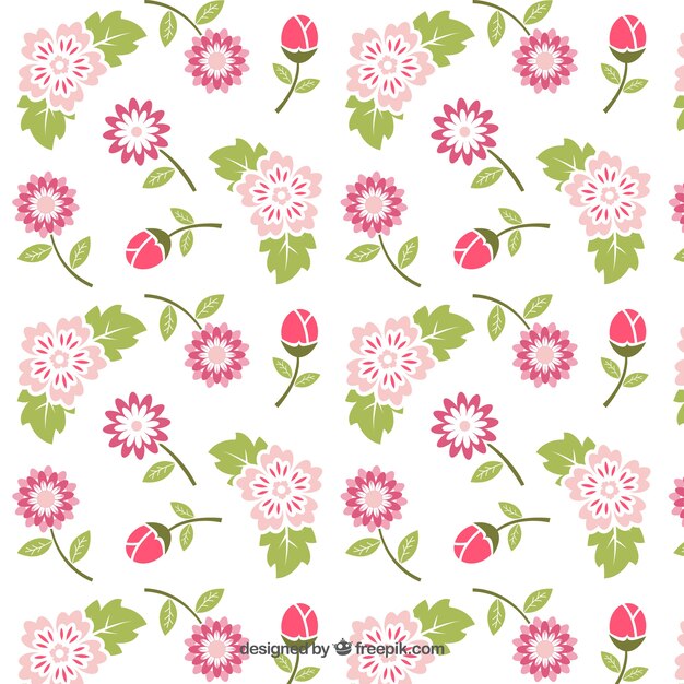 핑크 꽃의 예쁜 패턴