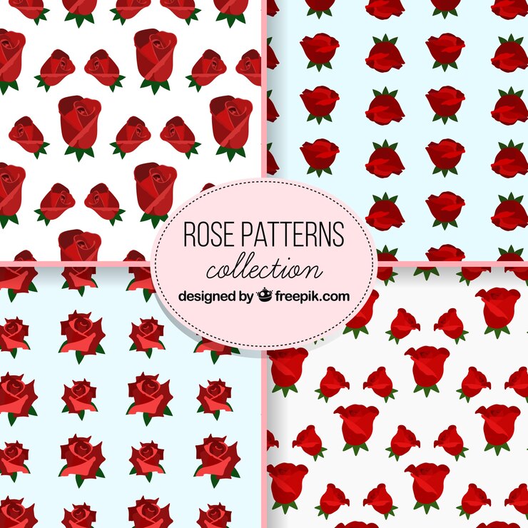 Free Vector pretty patterns of roses