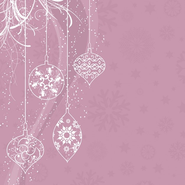 Бесплатное векторное изображение Рождественские шары на декоративной фоне звездного
