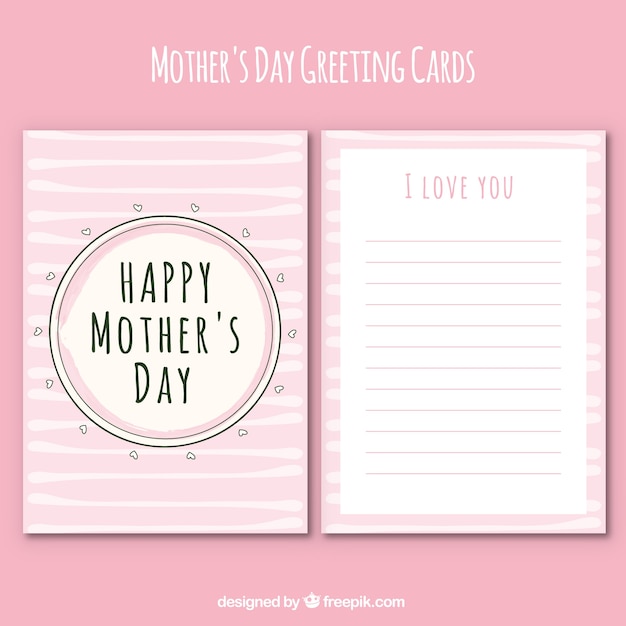 プリティピンクの母の日カード
