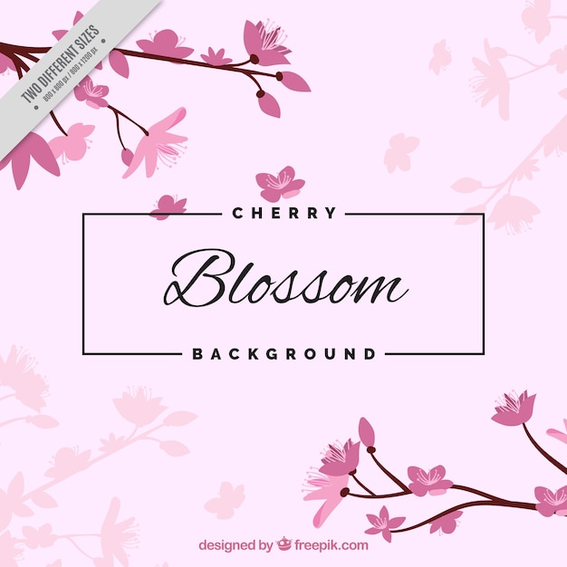 Pretty vintage background of cherry blossoms