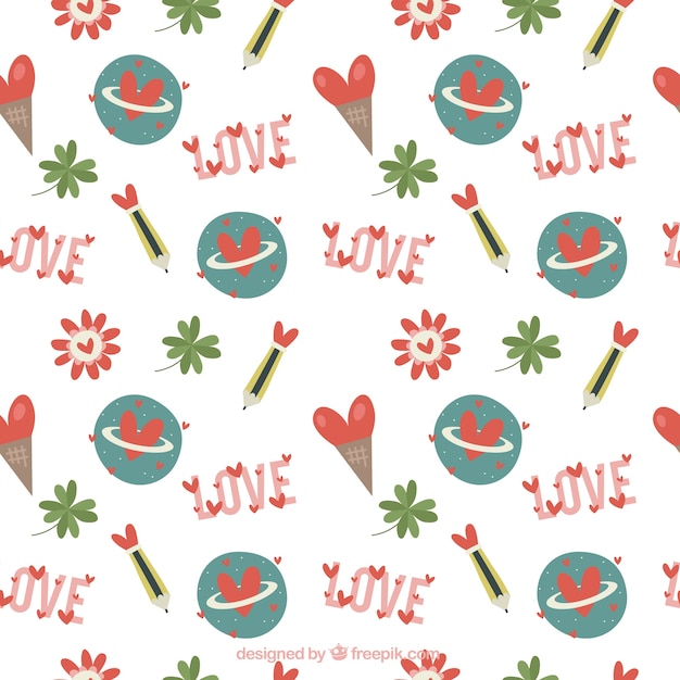 Pretty vintage love pattern