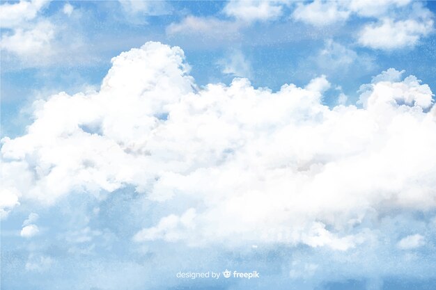 Pretty watercolor clouds background