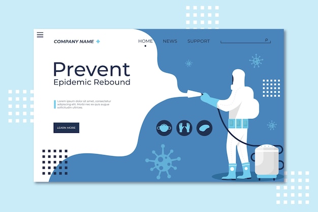 Prevent epidemic rebound landing page template