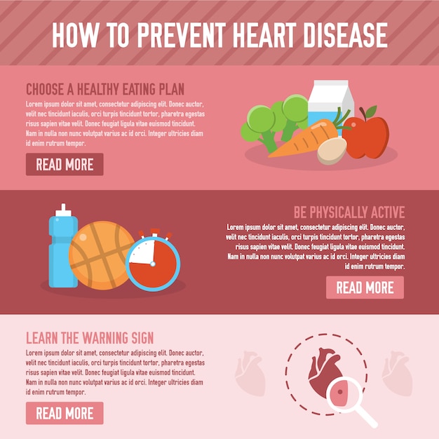 Free vector prevent heart disease background