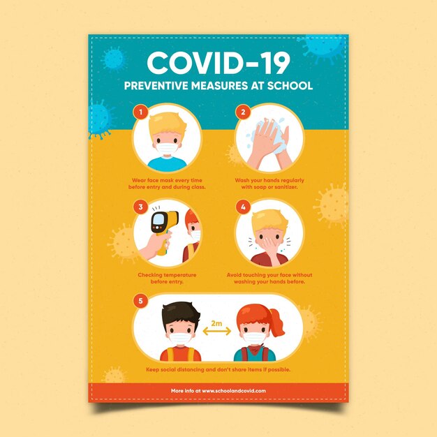 Preventive measures at school - poster