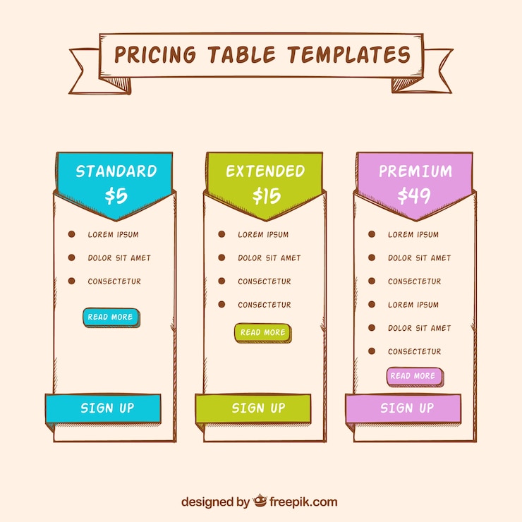 Free Vector price banner templates